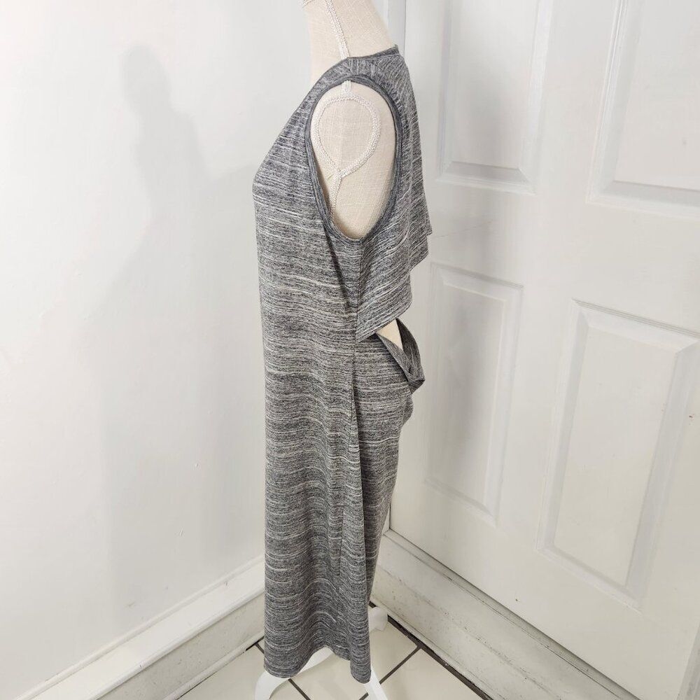 Fabletics Dress Womens XL Gray Space Dye Eileen Midi Open Back Cruise Resort - Picture 4 of 13